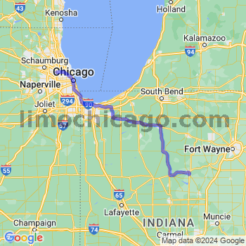 Travel from Wabash to O'Hare airport Limousine service to O'Hare airport (ORD)