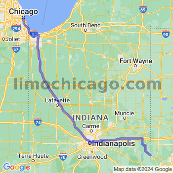 Travel from West College Corner to Chicago Loop Limousine service to Chicago Loop