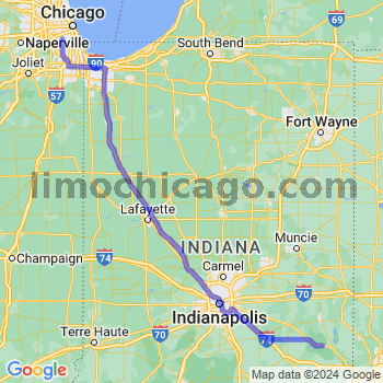 Travel from Metamora to Midway airport Limousine service to Midway airport (MDW)