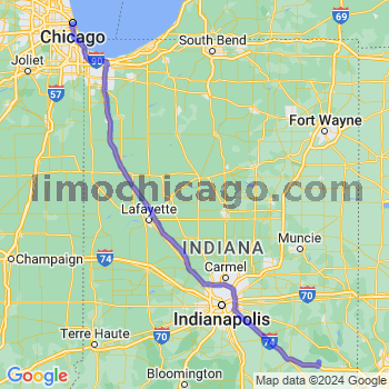 Travel from Oldenburg to Chicago Loop Limousine service to Chicago Loop
