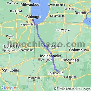 Travel from New Washington to Chicago Loop Limousine service to Chicago Loop