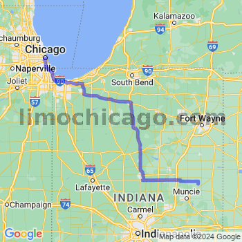 Travel from Dunkirk to Chicago Loop Limousine service to Chicago Loop