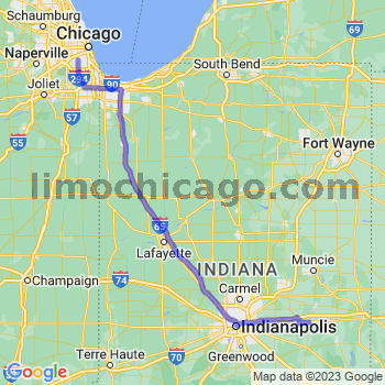 Travel from Dunreith to Midway airport Limousine service to Midway airport (MDW)