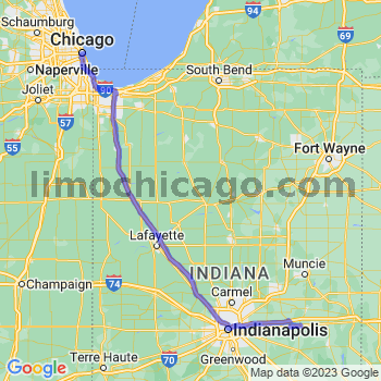 Travel from Dunreith to Chicago Loop Limousine service to Chicago Loop