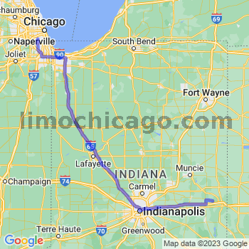 Travel from Greens Fork to Midway airport Limousine service to Midway airport (MDW)