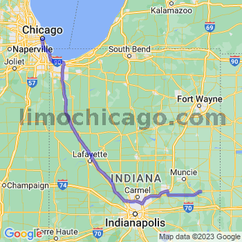 Travel from Modoc to Chicago Loop Limousine service to Chicago Loop