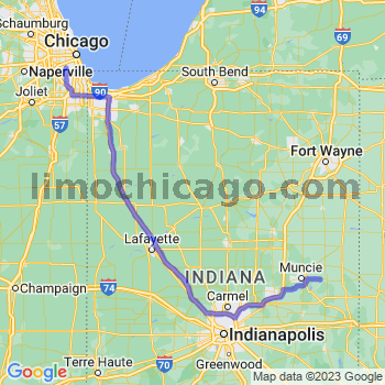 Travel from Parker City to Midway airport Limousine service to Midway airport (MDW)