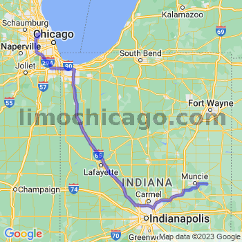Travel from Parker City to O'Hare airport Limousine service to O'Hare airport (ORD)