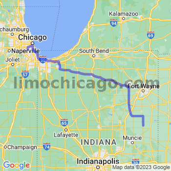 Travel from Pennville to Midway airport Limousine service to Midway airport (MDW)