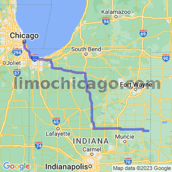 Travel from Salamonia to Chicago Loop Limousine service to Chicago Loop
