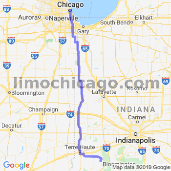 Travel from Patricksburg to Chicago Loop Limousine service to Chicago Loop