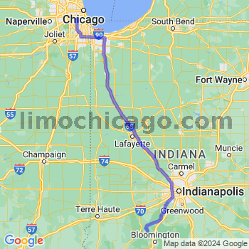 Travel from Stinesville to Midway airport Limousine service to Midway airport (MDW)