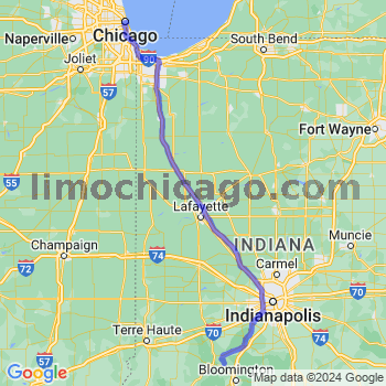Travel from Stinesville to Chicago Loop Limousine service to Chicago Loop