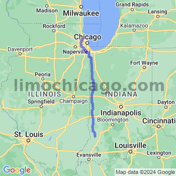 Travel from Bicknell to O'Hare airport Limousine service to O'Hare airport (ORD)