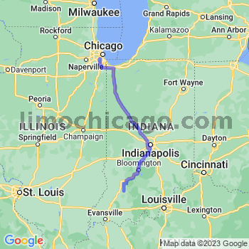 Travel from Cannelburg to Midway airport Limousine service to Midway airport (MDW)