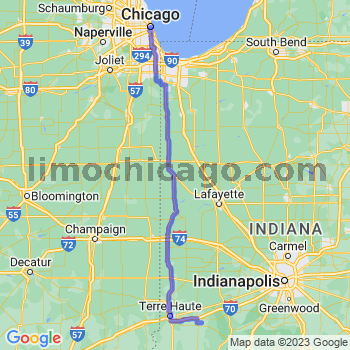Travel from Centerpoint to Chicago Loop Limousine service to Chicago Loop