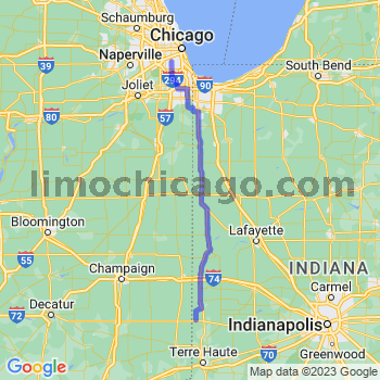 Travel from Dana to Midway airport Limousine service to Midway airport (MDW)