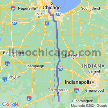 Travel from Farmersburg to Midway airport Limousine service to Midway airport (MDW)