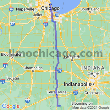 Travel from Hymera to Chicago Loop Limousine service to Chicago Loop