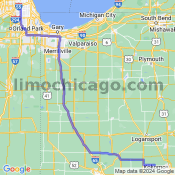 Travel from Judson to Midway airport Limousine service to Midway airport (MDW)
