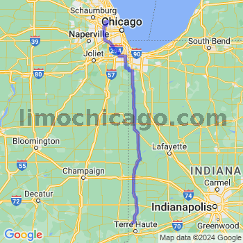 Travel from New Goshen to O'Hare airport Limousine service to O'Hare airport (ORD)