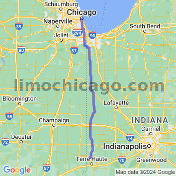 Travel from New Goshen to Chicago Loop Limousine service to Chicago Loop