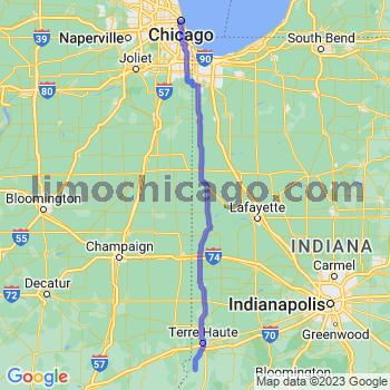 Travel from Prairie Creek to Chicago Loop Limousine service to Chicago Loop