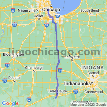 Travel from Prairieton to Midway airport Limousine service to Midway airport (MDW)