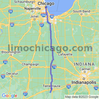 Travel from Prairieton to Chicago Loop Limousine service to Chicago Loop