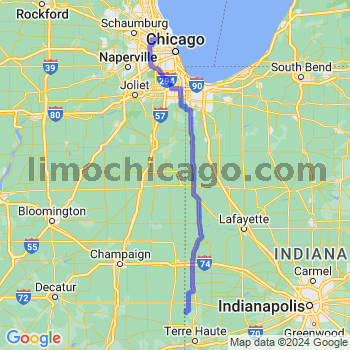 Travel from Saint Bernice to O'Hare airport Limousine service to O'Hare airport (ORD)