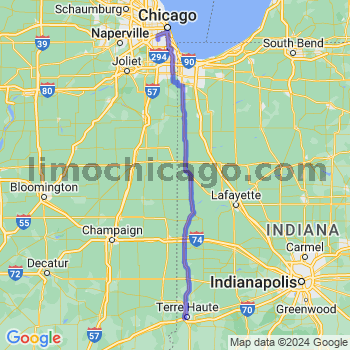 Travel from West Terre Haute to Midway airport Limousine service to Midway airport (MDW)