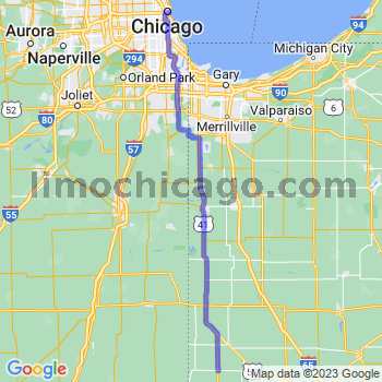 Travel from Boswell to Chicago Loop Limousine service to Chicago Loop