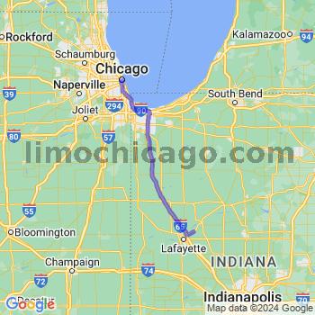 Travel from Buck Creek to Chicago Loop Limousine service to Chicago Loop