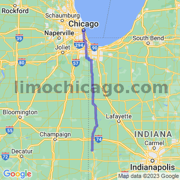 Travel from Cayuga to Chicago Loop Limousine service to Chicago Loop