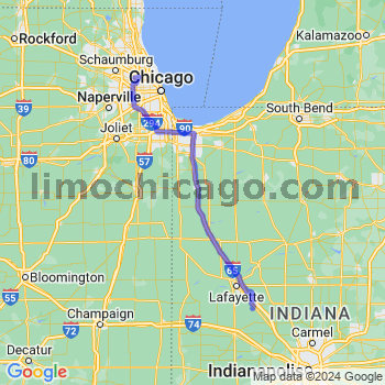 Travel from Clarks Hill to O'Hare airport Limousine service to O'Hare airport (ORD)