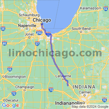 Travel from Clarks Hill to Chicago Loop Limousine service to Chicago Loop