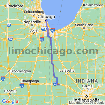 Travel from Hillsboro to Chicago Loop Limousine service to Chicago Loop
