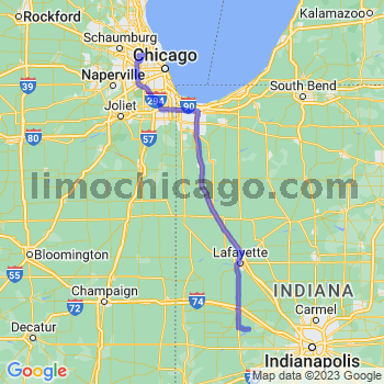 Travel from Ladoga to O'Hare airport Limousine service to O'Hare airport (ORD)