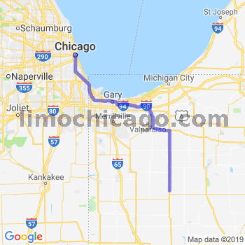 Travel from Medaryville to Chicago Loop Limousine service to Chicago Loop