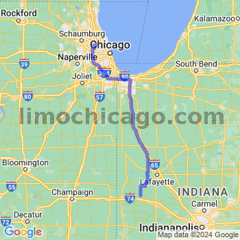 Travel from Mellott to O'Hare airport Limousine service to O'Hare airport (ORD)