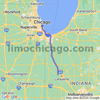 Travel from Montmorenci to Chicago Loop Limousine service to Chicago Loop