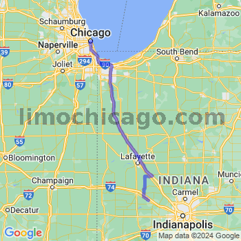 Travel from New Ross to Chicago Loop Limousine service to Chicago Loop