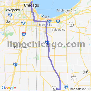 Travel from Otterbein to Chicago Loop Limousine service to Chicago Loop