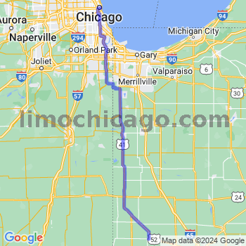 Travel from Oxford to Chicago Loop Limousine service to Chicago Loop