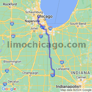 Travel from Veedersburg to O'Hare airport Limousine service to O'Hare airport (ORD)