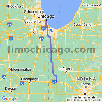 Travel from Veedersburg to Chicago Loop Limousine service to Chicago Loop