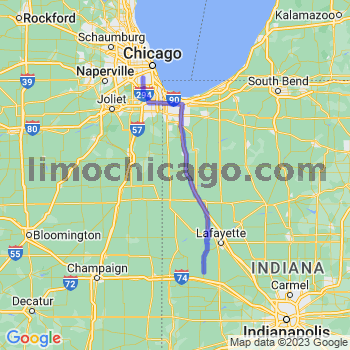 Travel from Wingate to Midway airport Limousine service to Midway airport (MDW)