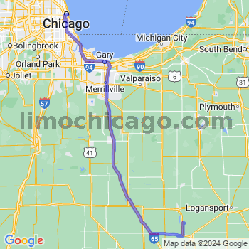 Travel from Yeoman to Chicago Loop Limousine service to Chicago Loop