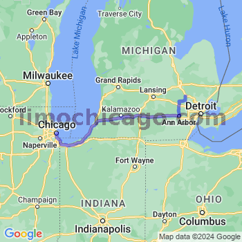 Travel from Davisburg to Chicago Loop Limousine service to Chicago Loop