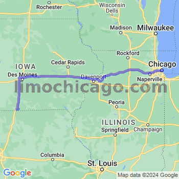 Travel from Davis City to Chicago Loop Limousine service to Chicago Loop